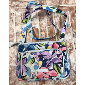 Vera Bradley Sky Blue Med Purse Hipster Shoulder Bag Crossbody Adjustable Strap